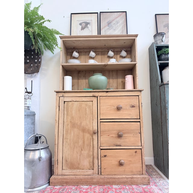 Wood 19th Century English Pine Welsh Dresser For Sale - Image 7 of 12