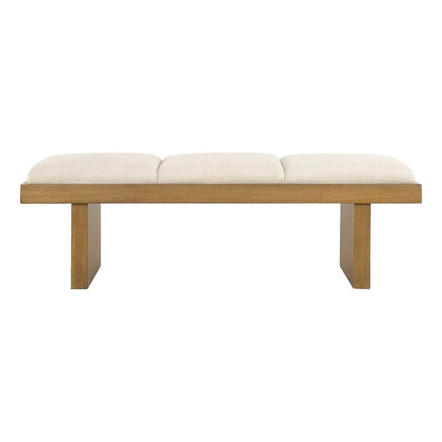 Haden White Upholstery Bench For Sale