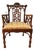 Early to Mid 20th Century Anglo-Chinese Faux Tortoiseshell Lacquer Pagoda Armchair For Sale