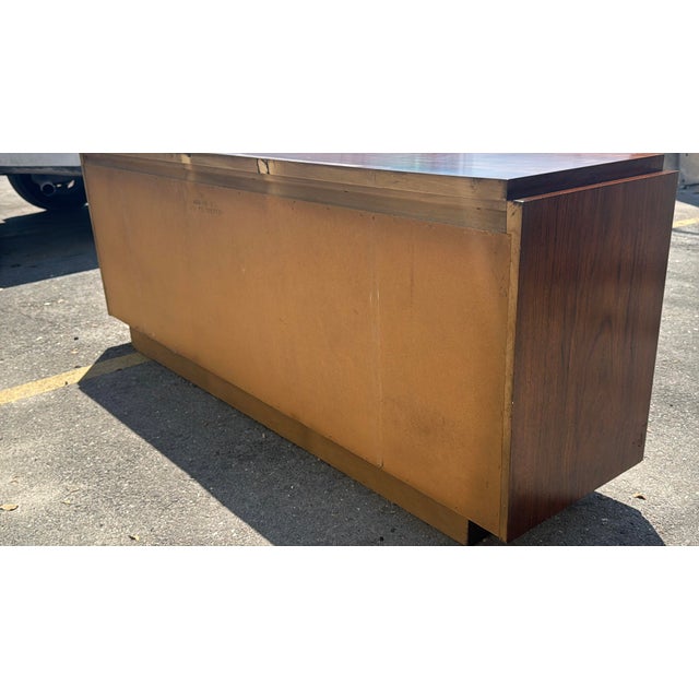 Lane Furniture 1970s Lane Stacatto Brutalist Lonmg Chest Manner of Paul Evans For Sale - Image 4 of 12