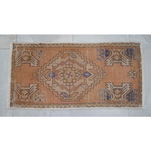 Distressed Low Pile Turkish Yastik Faded Rug - 1'6'' X 3' For Sale - Image 13 of 13