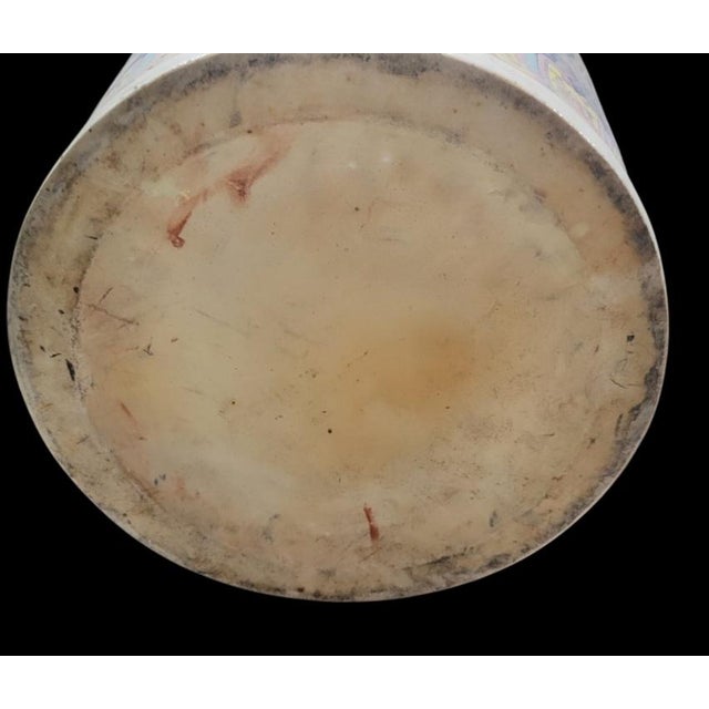 Monumental Palace Sized Porcelain Vintage Chinoiserie Famille Rose Giant Floor Vase Room Decor For Sale - Image 11 of 14