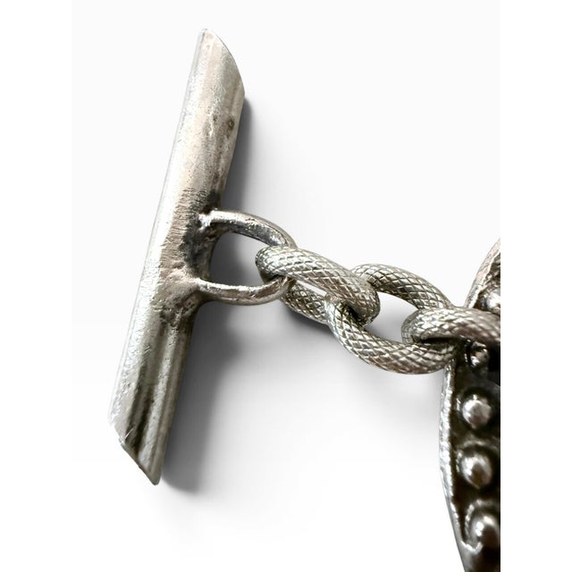 Metal Vintage French Floral Medallion Bracelet, Attributed to Chanel, Acquired in Paris For Sale - Image 7 of 13