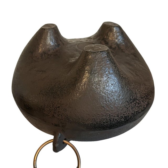 Vintage Japanese Cast Iron Kama Furo Chanoyu Tea Ceremony Kettle Brazier For Sale - Image 6 of 6