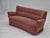 Danish Curved 3-Seater Sofa in Salmon Pink Furniture Velour, 1960s For Sale - Image 6 of 18