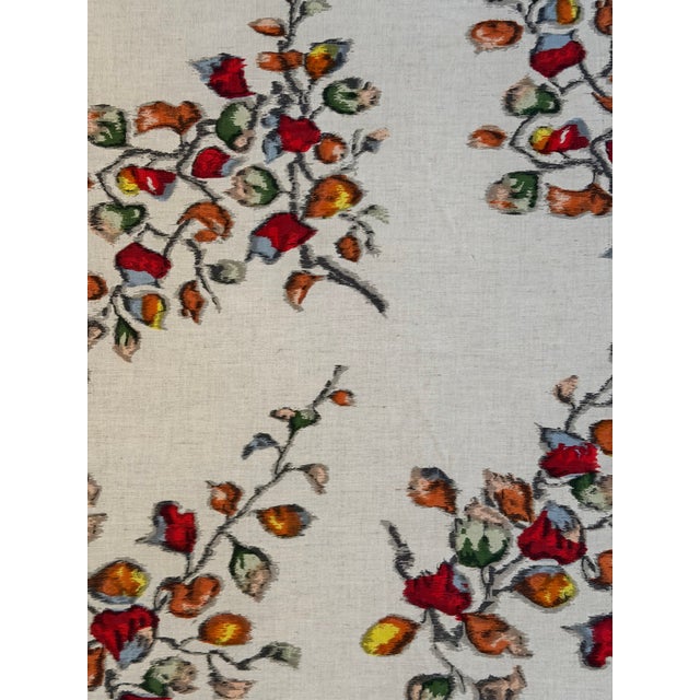 TULU Madame Thar Adras Fabric 2 1/2 yards Material Silk/Cotton Width 43.25" Repeat 28.25" This fabric is backed