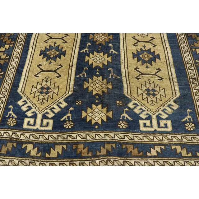 Vintage Caucasian Shirvan Prayer Rug - 04'05 X 05'02 For Sale - Image 4 of 10