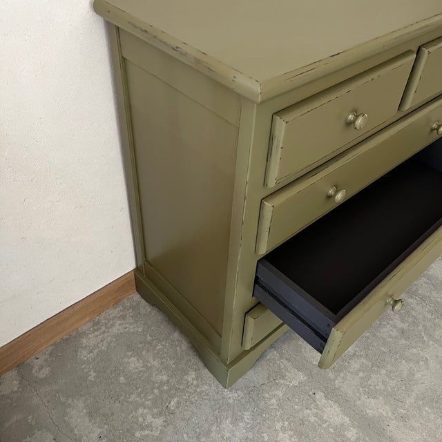 Green Patinated Chest of Drawers, in Very Good conditions. Designed from 2000