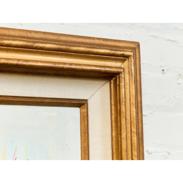 Abstract “Splash” by Margarette Singer, Large Mid-Century Abstract Floral Oil Painting For Sale - Image 3 of 12