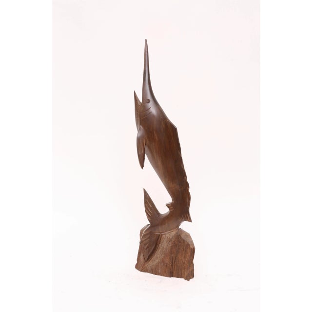 This hand carved wood teak Marlin Fish Sculpture is completely quirky and in perfect condition. They are the perfect...