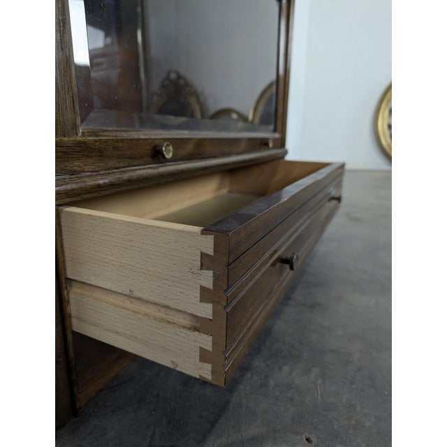 Vintage Mahogany Display Cabinet For Sale - Image 4 of 8