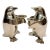 1990’s Restoration Hardware Silver Plated Penguin Candle Stick Holders - A Pair For Sale