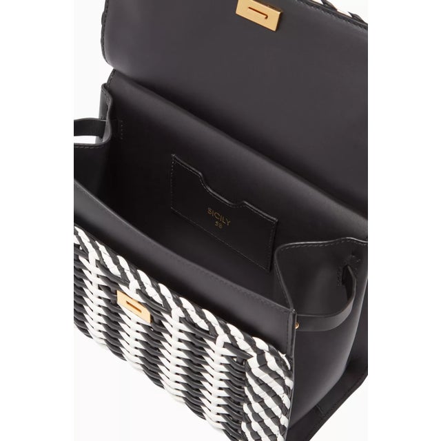 2019 Dolce Fall Dolce & Gabbana Sicily 58 Small Woven Nappa Bag Top Handle Shoulder Bag For Sale In Los Angeles - Image 6 of 10
