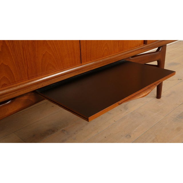 Vintage Danish Teak Highboard by Johannes Andersen for Silkeborg For Sale - Image 11 of 18