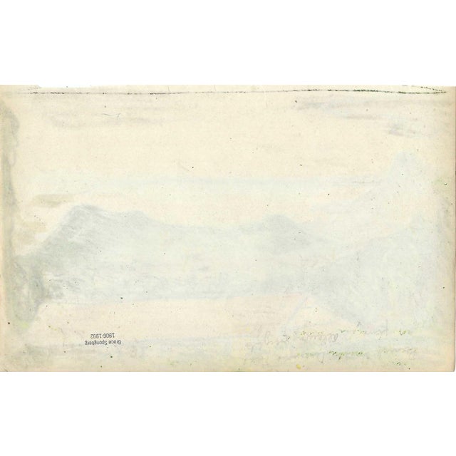 Grace Spongberg (American, 1906-1992) "Diamond Head" oil pastel on paper, titled and estate stamp on reverse. Grace...