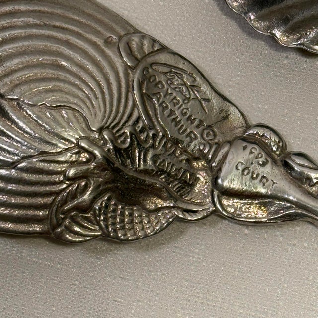 Vintage 1993 Arthur Court Marine Life Shell Salad Servers - Pair For Sale - Image 10 of 12