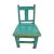Children's Vintage Turquoise Blue Children's Chair For Sale - Image 3 of 5