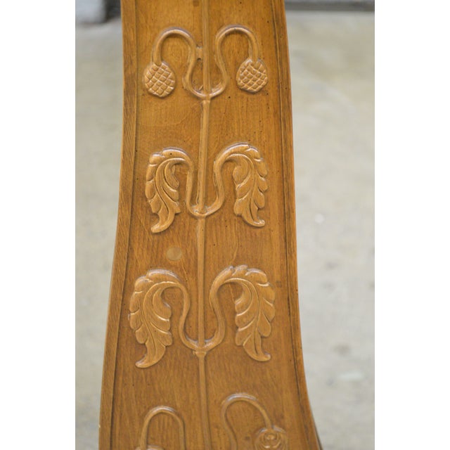 Henredon Charles X Empire King Size Burlwood Sleigh Bed For Sale - Image 9 of 17