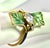 1930s Art Nouveau Diamond and Plique a Jour Ring, Size 6 For Sale - Image 12 of 13