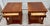 Baker Furniture Cherry Tables Vintage Regency Style Inlaid Wood Brass Trim Pair For Sale - Image 13 of 16