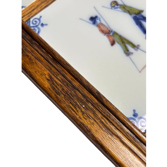 Dutch Three-Tile Panel by Tichelaar Makkum, 20th Century For Sale - Image 5 of 14