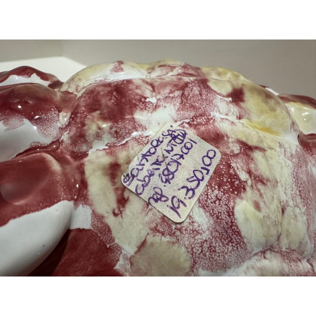 Ceramic Vintage Majolica-Style Sea Creature Tureens – Crab and Lobster Ceramic Sculptures - Set of Four For Sale - Image 7 of 18