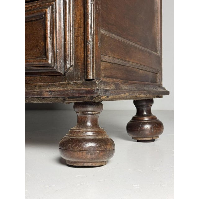 Brown English Chest of Drawers in Oak, 1600s For Sale - Image 8 of 18