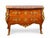 Beautiful French Louis XV style commode, dating to the 19th century, featuring richly figured parquetry veneers, extensive...