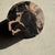 Side Table in Black Petrified Wood with Beige Striations and a Circular Arc For Sale - Image 12 of 18