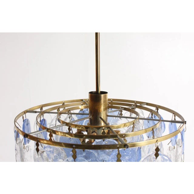Italian Glass Chandelier, 1950s For Sale - Image 4 of 11