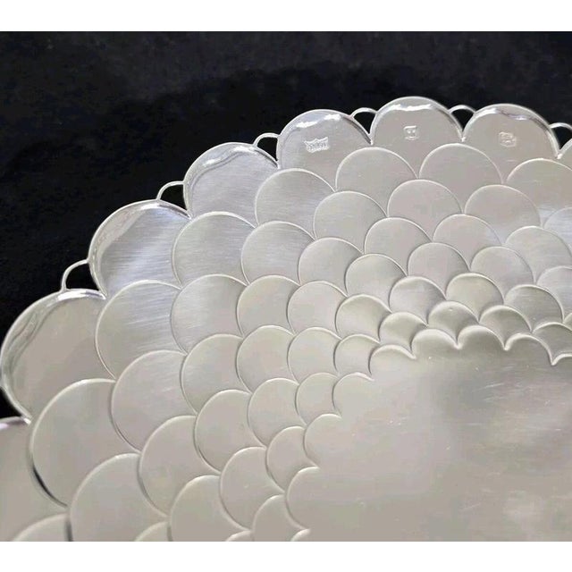 Mid-Century Sterling Silver Cake Stand from Mappin & Webb, 1962 For Sale - Image 4 of 18