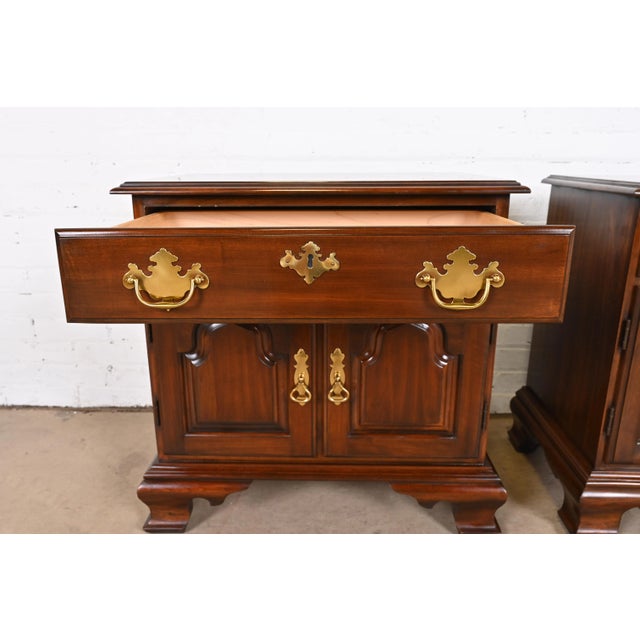 Harden Furniture Solid Cherry Wood Nightstands, Pair Chairish