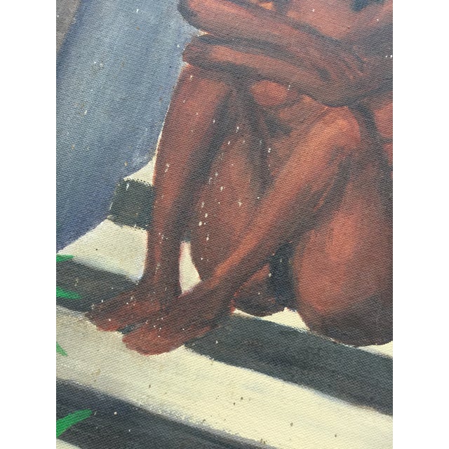 Brown 1970s Vintage Nude Portrait of Mexican Woman For Sale - Image 8 of 9