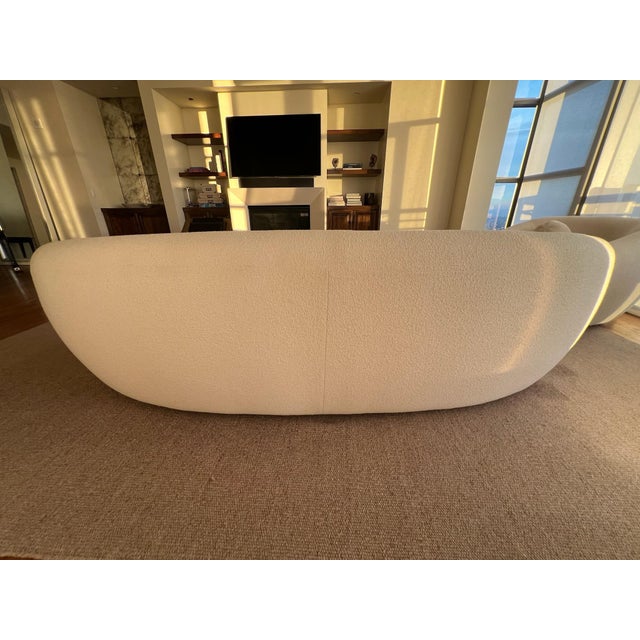 Restoration Hardware Sylvain Sofa Italian Bouclé in Natural Color For Sale In Los Angeles - Image 6 of 10