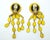1980's Yellow Glass Dangle Earrings, a Pair For Sale In Atlanta - Image 6 of 7