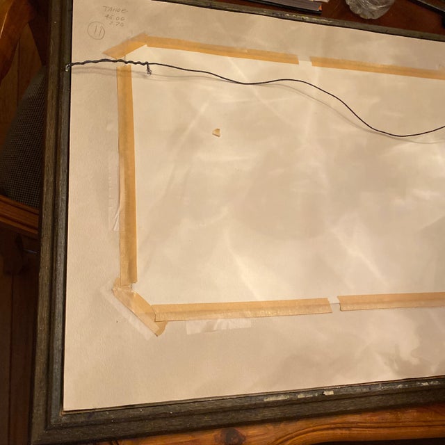 Paint Vintage Lake Tahoe Watercolor by Northern California Artist Jan Miskulin For Sale - Image 7 of 13