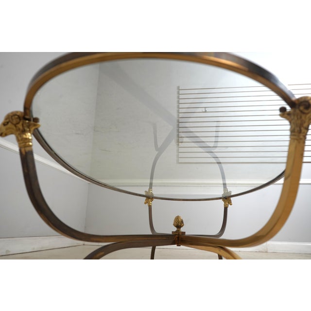 Iron Brass & Glass Rams Head Coffee Table For Sale - Image 13 of 13