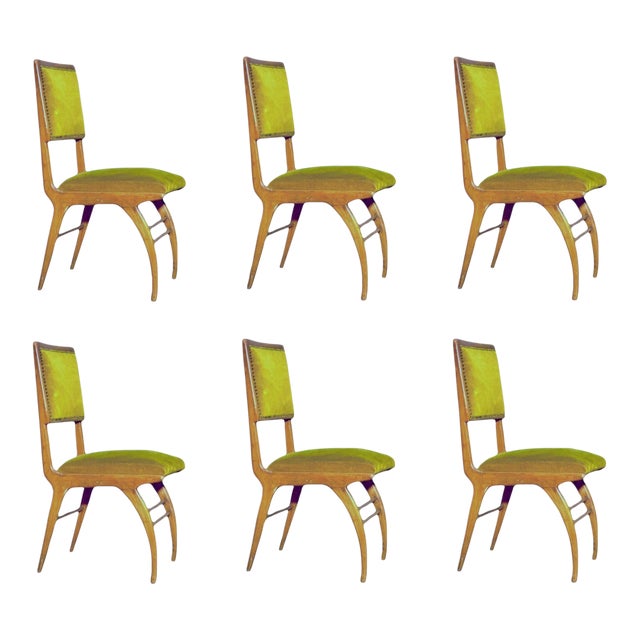 Set of 6 Jacaranda Dining Chairs, Moveis Brazil 1960 For Sale