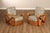 High Quality Pair Of Pretzel Rattan Lounge Chairs Featuring Distinctive Multi-Strand Bent Rattan Construction And Stacked...