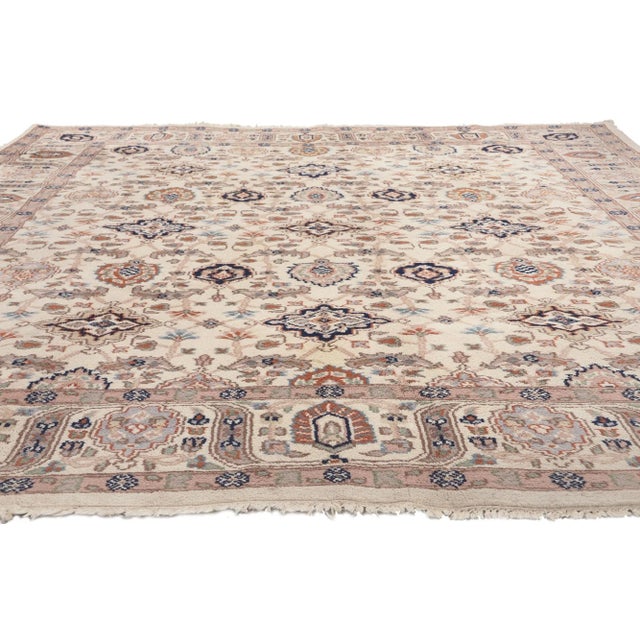 Modern Late 20th Century Vintage Indian Tabriz Rug - 08'04 X 10'10 For Sale - Image 3 of 9