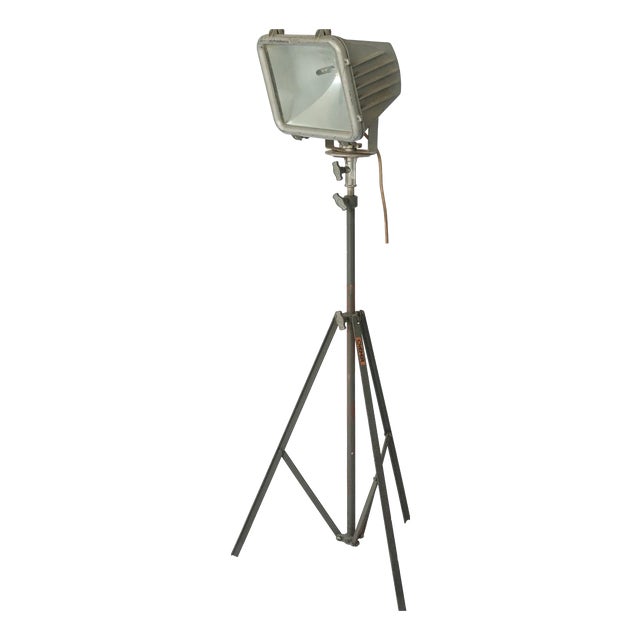 Industrial Tripod Floor Lamp, 1950s For Sale