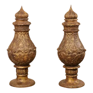Pair of Late 20th Century French Pots à Feu Finials
