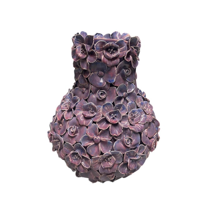 Enhance your interior with this exquisite mid-to-late 20th-century ceramic vase, handcrafted in Italy. This statement...