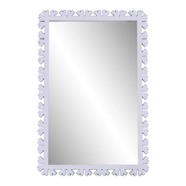Fleur Home Audubon Bamboo Sticks Rectangle Mirror in Spring Iris, 35.5x50.5 For Sale