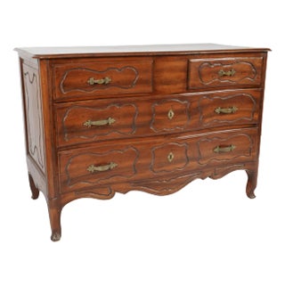 An Italian Rococo Walnut Serpentine Commode Mid 18th For Sale