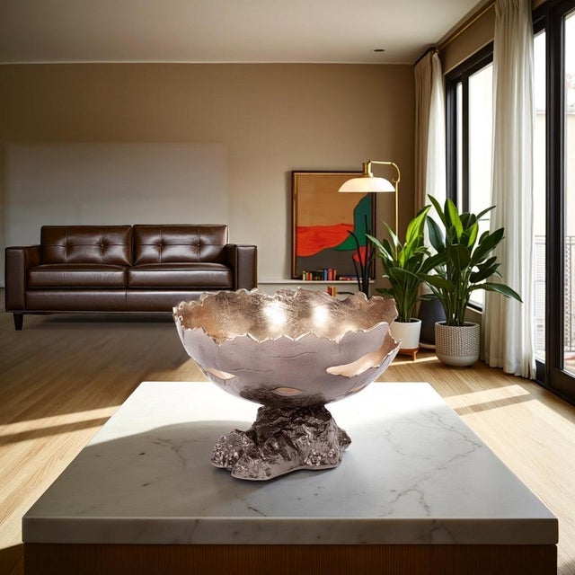Pompei Cast Aluminum Bowl- Large For Sale In Chicago - Image 6 of 6