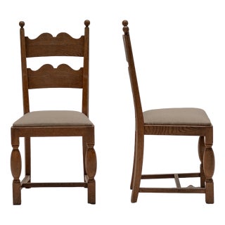 Mid-Century French Side Chairs in the manner of Charles Dudouyt, 1960s, Set of 2 For Sale