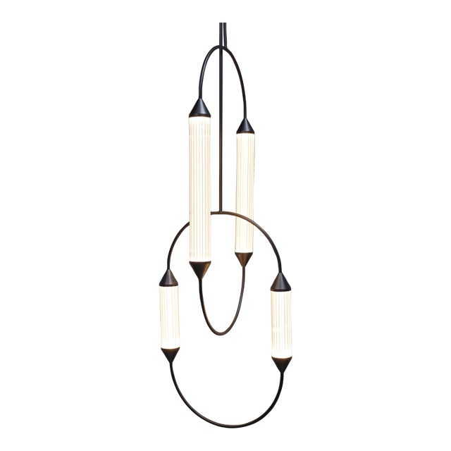 Giopato & Coombs Cirque Chandelier in Brushed Bronze For Sale