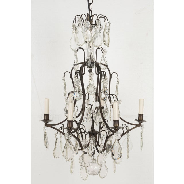 French Louis XV Style Crystal Chandelier For Sale - Image 12 of 13