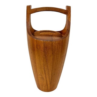 Mid 20th Century Mid-Century Modern Rare Jen Quistgaard for Dansk Teak Ice Bucket Brazilia Inspired Vintage For Sale